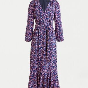 NWT J.Crew Tie-waist midi dress in dotted floral